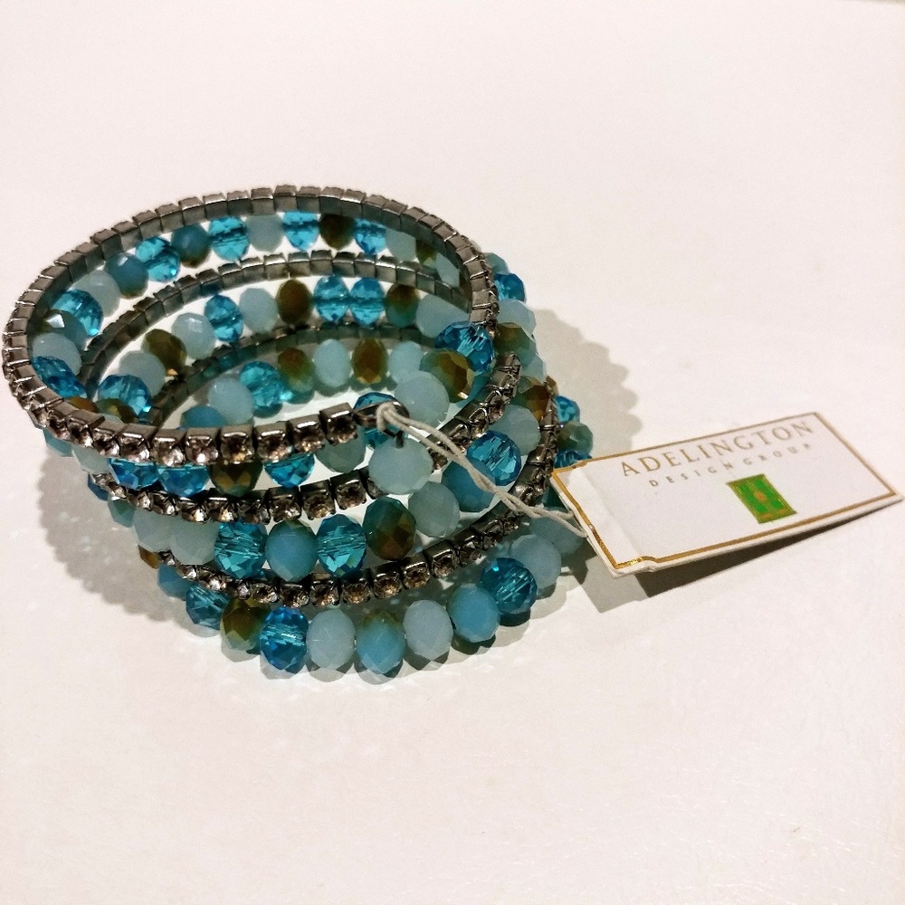 Glass Bead Spiral Bracelet